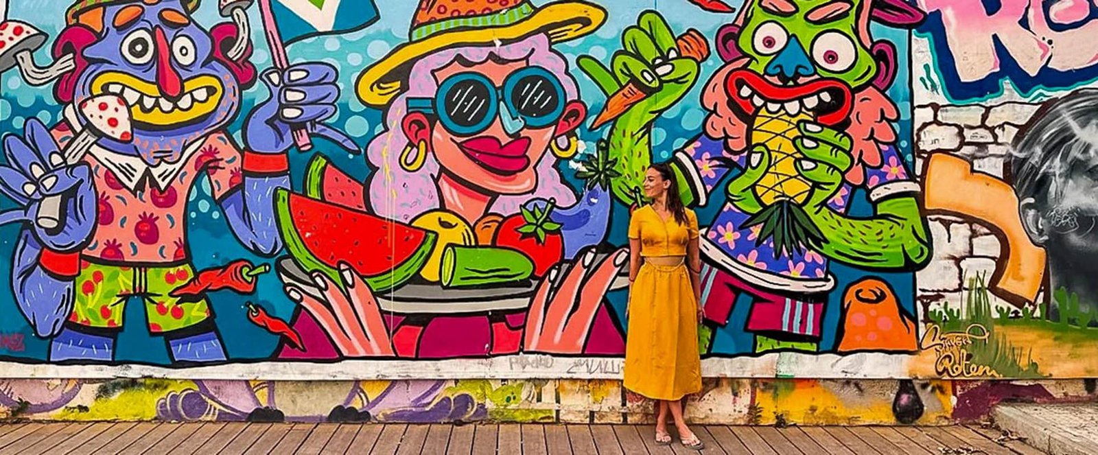 Florentin, quartiere si trova nella parte periferica di Tel Aviv, ed è noto come il quartiere della street art.